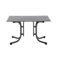 GARTENKLAPPTISCH 120/80/71 cm Metall, Kunststoff, Holzwerkstoff rechteckig  - Anthrazit, KONVENTIONELL, Holzwerkstoff/Kunststoff (120/80/71cm) - Siena Garden