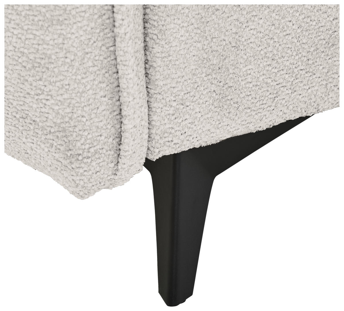 BIGSOFA  in Webstoff Weiß  - Schwarz/Weiß, KONVENTIONELL, Textil/Metall (282/94/127cm) - Ambia Home