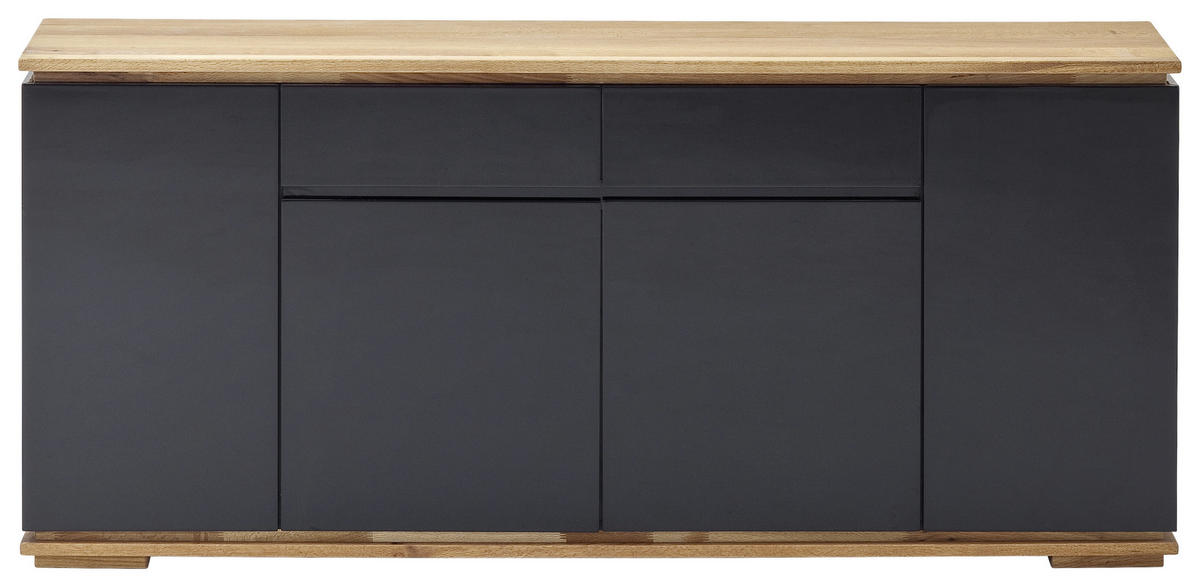 SIDEBOARD Chiaro  in 182/81/40 cm  - Eichefarben/Schwarz, Design, Holz/Holzwerkstoff (182/81/40cm)