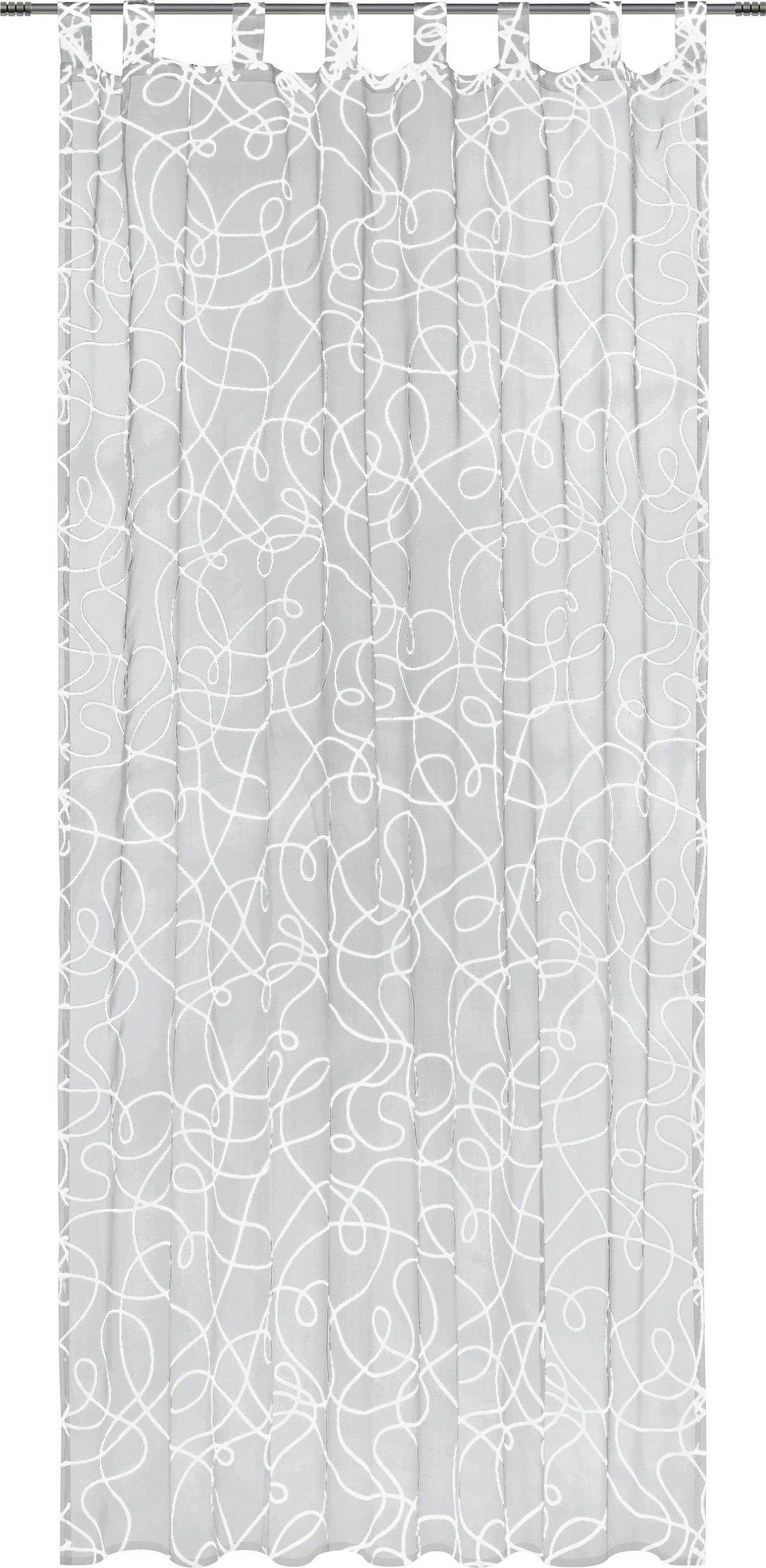 ZAVESA SA PETLJAMA ZA KAČENJE bela - bela, Konvencionalno, tekstil (140/245cm) - Boxxx
