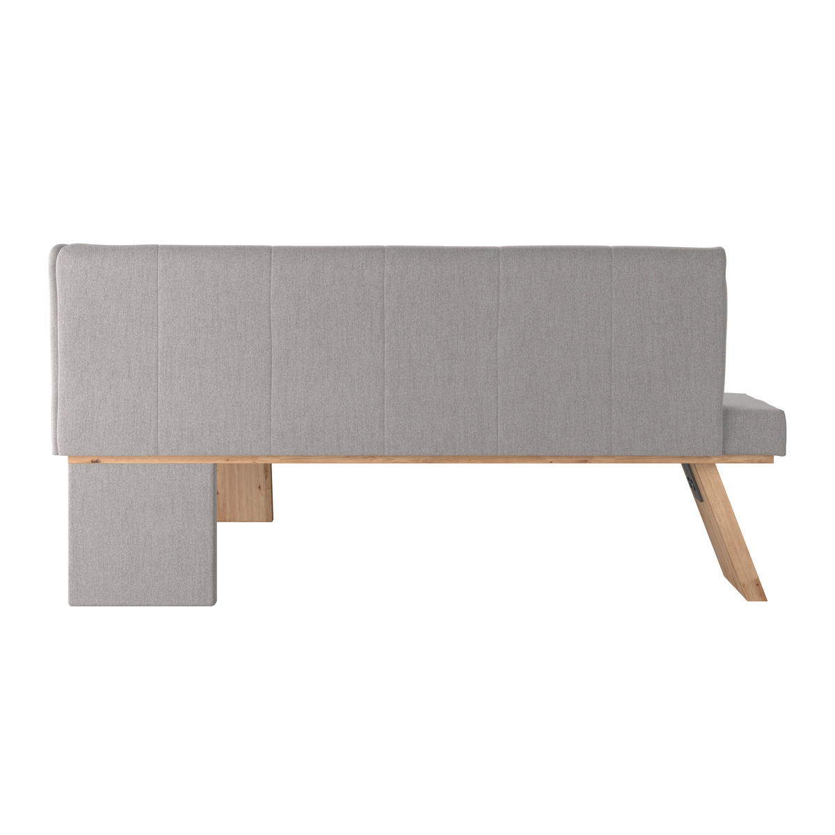 ECKBANK 185/150 cm Webstoff Hellgrau   - Eichefarben/Hellgrau, KONVENTIONELL, Textil (185/150cm) - Livetastic
