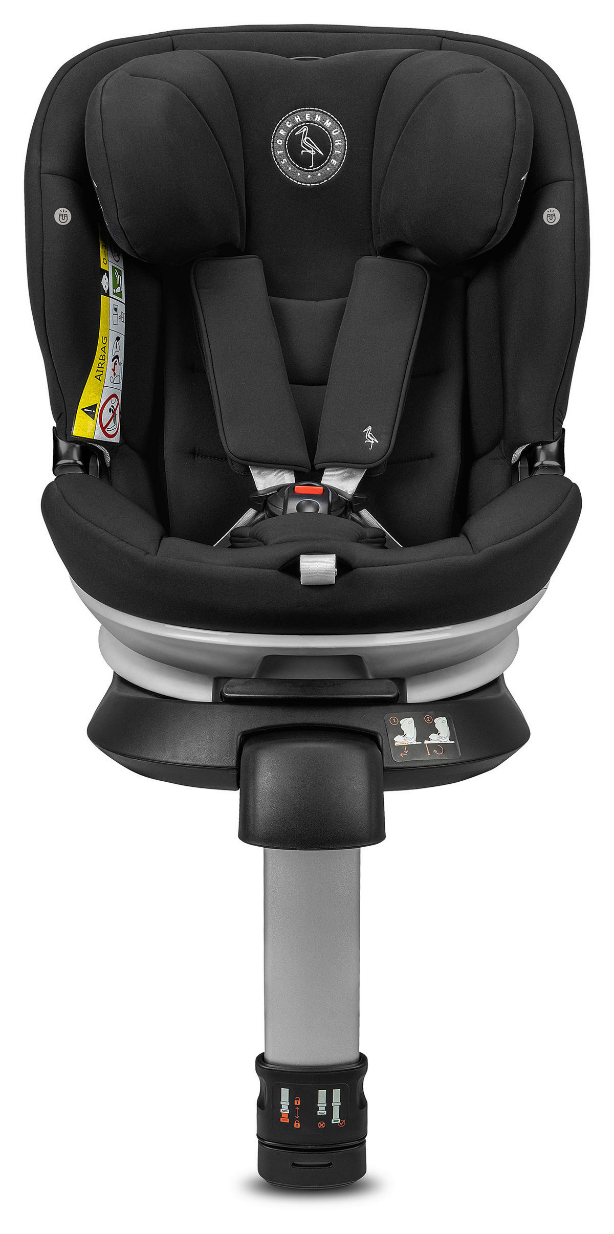 KINDERAUTOSITZ Niki Kid Onyx   - Schwarz, Basics, Textil (45/59/53,5cm) - Storchenmühle