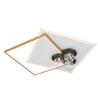 STROPNÉ LED SVIETIDLO, 80/73/15,5 cm - priehľadné/biela, Trend, kov/plast (80/73/15,5cm) - Ambiente