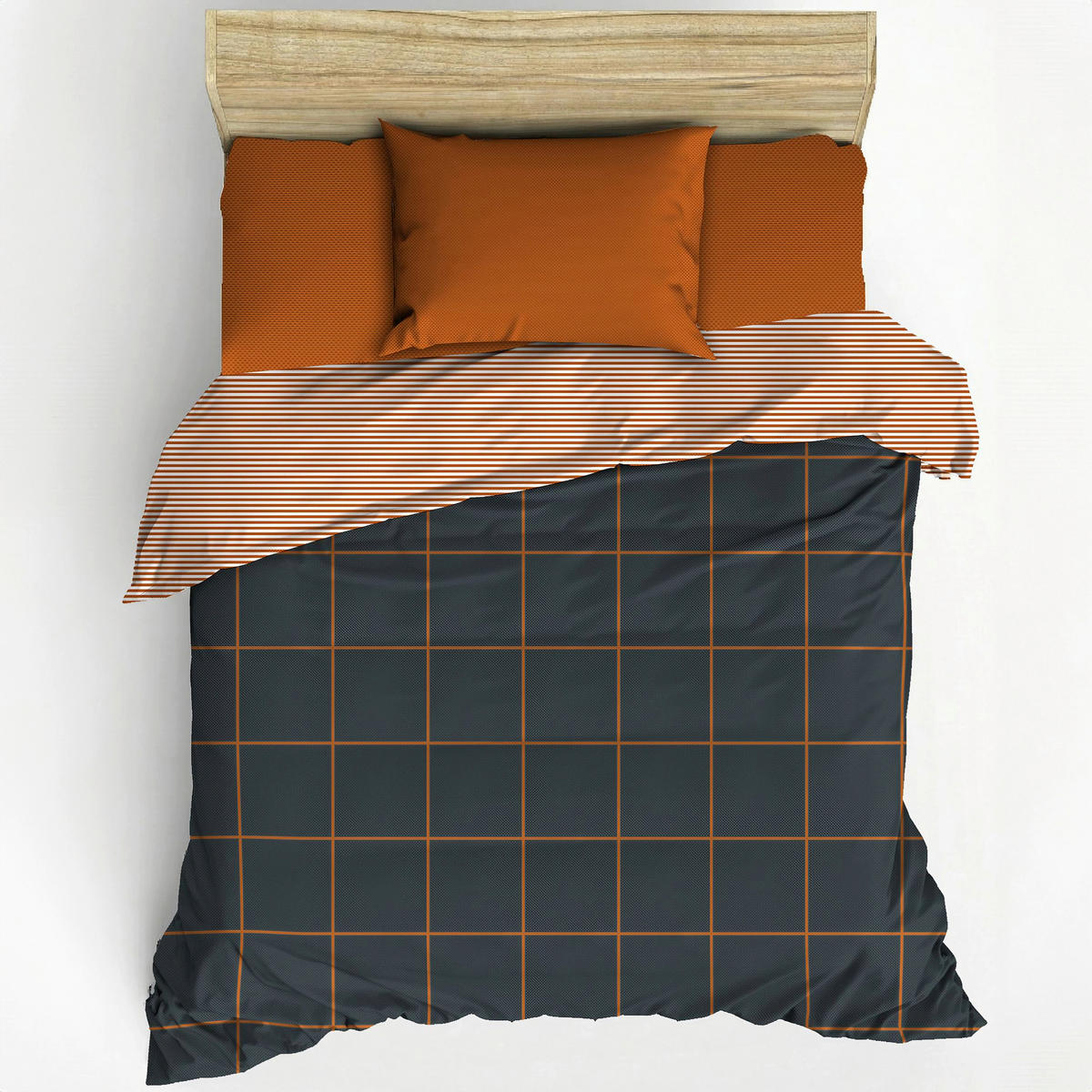 BETTWÄSCHE 155/220 cm  - Multicolor/Dunkelblau, Basics, Textil (155/220cm)