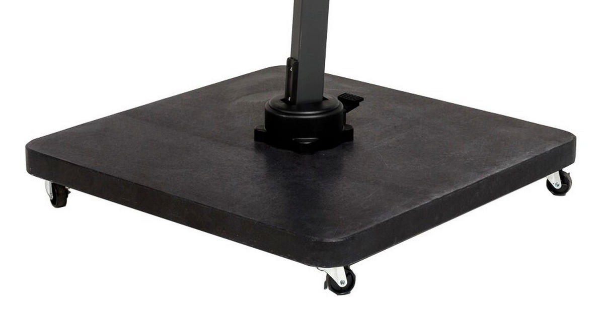 SONNENSCHIRMSTÄNDER - Schwarz, Basics, Stein (80/5/80cm) - Tierra Outdoor