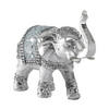 DEKOELEFANT - Silberfarben/Weiß, Basics, Kunststoff (15/6,5/12,5cm) - Ambia Home