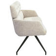SITZBANK 200/91/70 cm Webstoff Schwarz, Beige  - Beige/Schwarz, Design, Textil/Metall (200/91/70cm) - Dieter Knoll