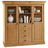 HIGHBOARD  in 143/145/45 cm  - Laugenfarbig/Kupferfarben, ROMANTIK / LANDHAUS, Glas/Holz (143/145/45cm) - Boxxx