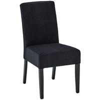 STUHL Webstoff Schwarz Buche massiv  - Wengefarben/Schwarz, MODERN, Holz/Textil (48/95/62cm)