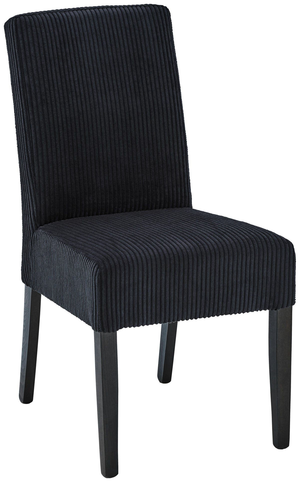 STUHL Webstoff Schwarz Buche massiv  - Wengefarben/Schwarz, MODERN, Holz/Textil (48/95/62cm)