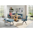 ECKBANK 134/227 cm  in Blau, Schwarz  - Blau/Schwarz, Design, Textil/Metall (134/227cm) - Dieter Knoll
