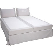BOXSPRINGBETT 180 cm x 200 cm in Textil Weiß - Schwarz/Weiß, Design, Kunststoff/Textil (180/200cm) - Tom Tailor