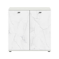 KOMODA, bílá, 86/87/40 cm - bílá/černá, Design, kompozitní dřevo/plast (86/87/40cm) - MID.YOU