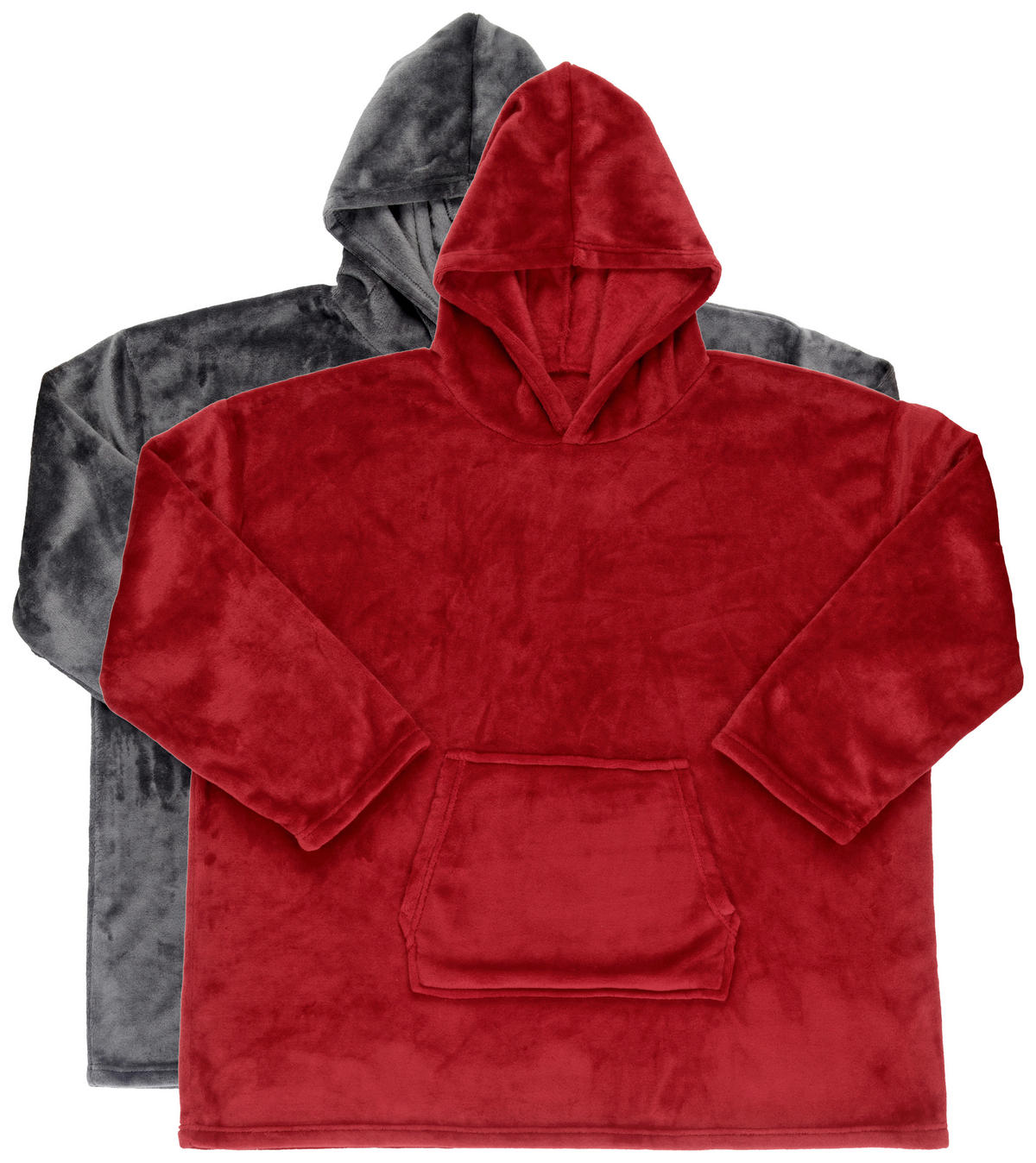 DEKA S RUKÁVY, polyester, 75/75 cm - třešňová červená, Trend, textil (75/75cm) - Esposa