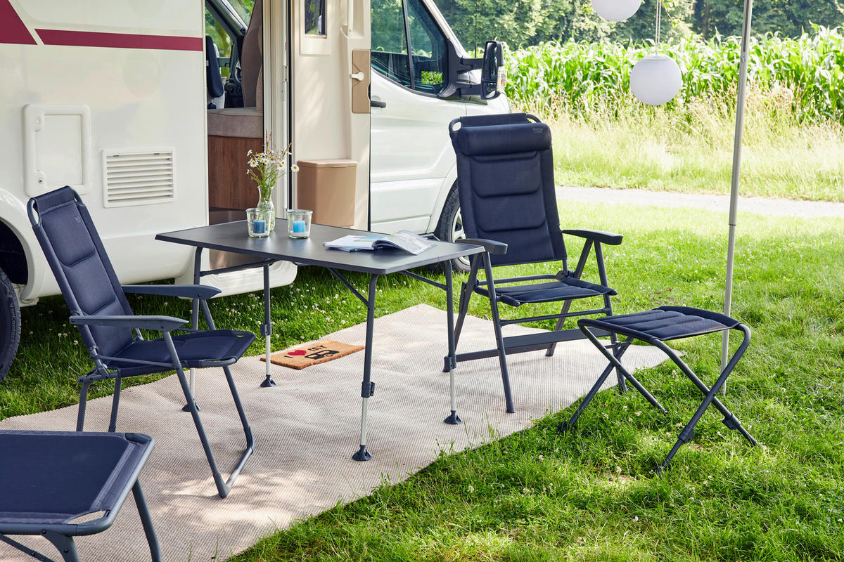 CAMPINGSESSEL - Anthrazit, KONVENTIONELL, Textil/Metall (61/121/76cm) - Siena Garden