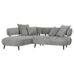 ECKSOFA in Chenille Grau  - Schwarz/Grau, Design, Holz/Textil (200/265cm) - Landscape