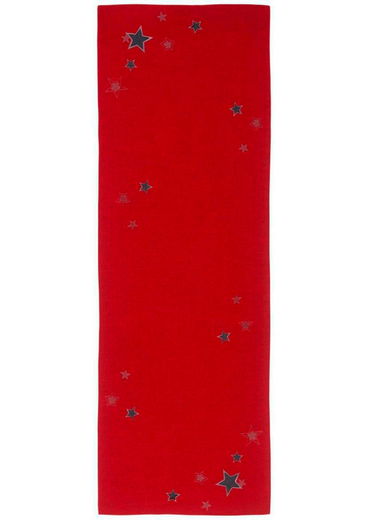 BĚHOUN NA STŮL, 40/100 cm, červená - červená, Basics, textil (40/100cm) - X-Mas