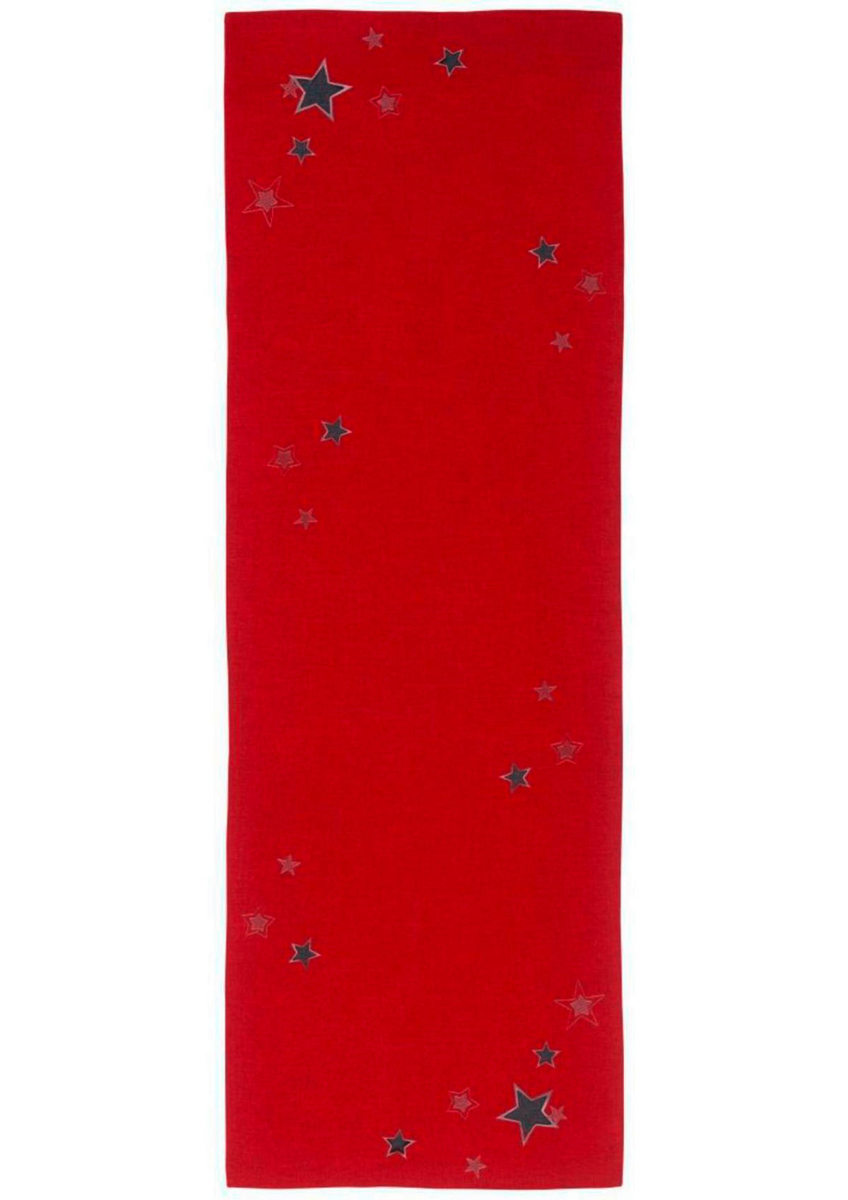 BĚHOUN NA STŮL, 40/100 cm, červená - červená, Basics, textil (40/100cm) - X-Mas