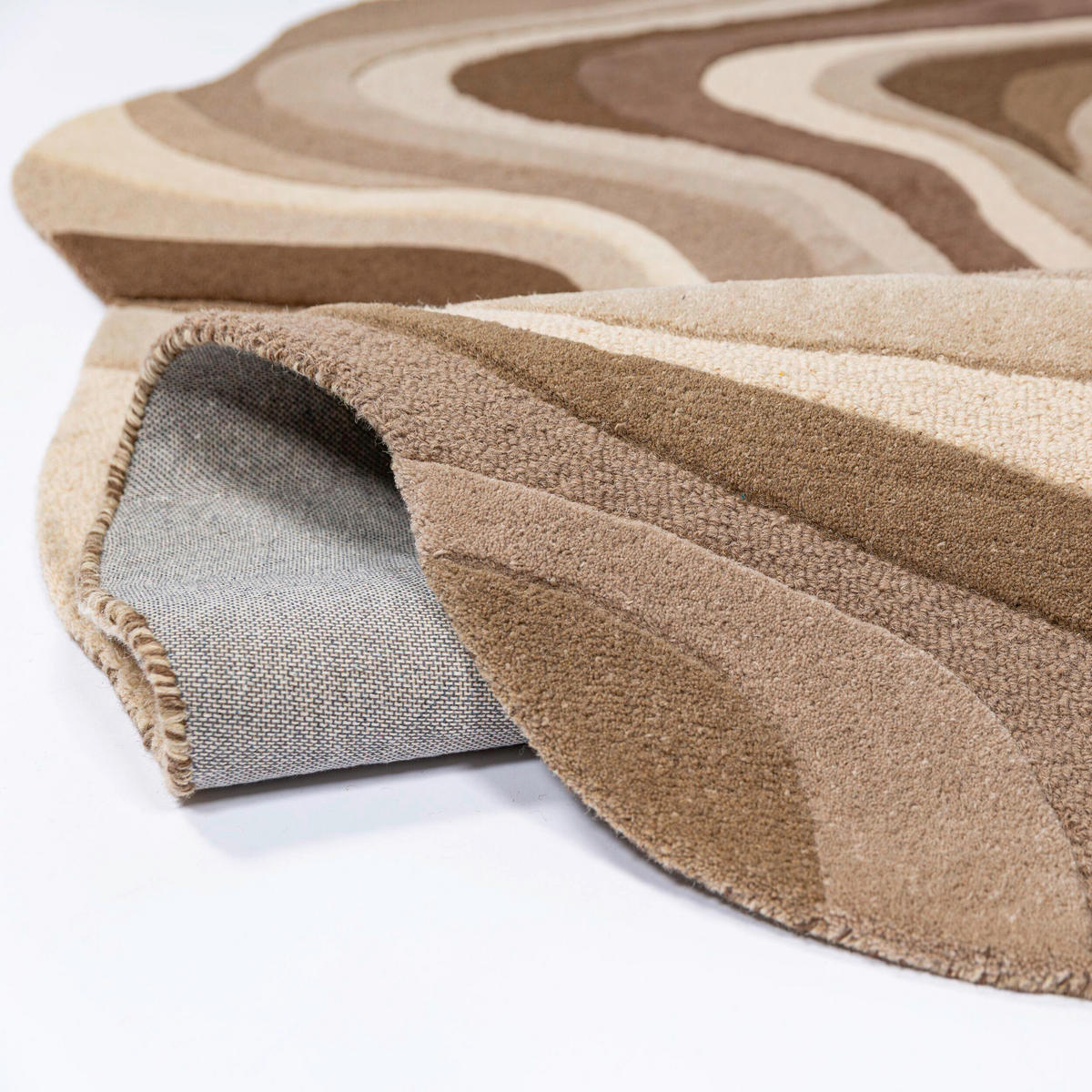 WOLLTEPPICH 200/290 cm Envy Beigebraun oval  - Beigebraun, Basics, Textil (200/290cm) - Flair Rugs