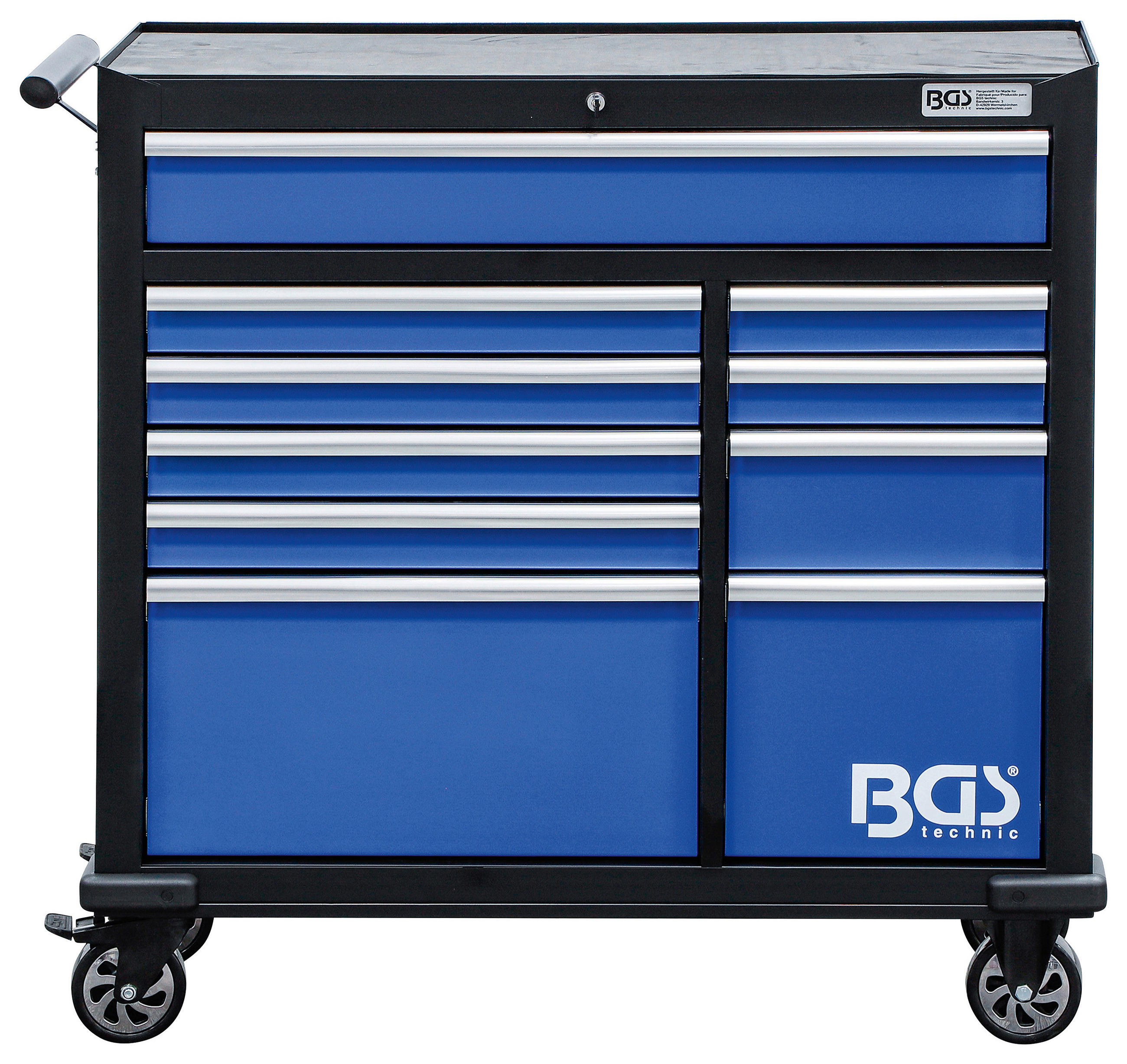 Werkstattwagen XXL Leer - Blau/Schwarz, Basics, Metall (106,6/107,7/45,8cm)