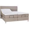 BOXSPRINGBETT 160/200 cm  in Hellbraun  - Chromfarben/Hellbraun, Konventionell, Kunststoff/Textil (160/200cm) - Voleo