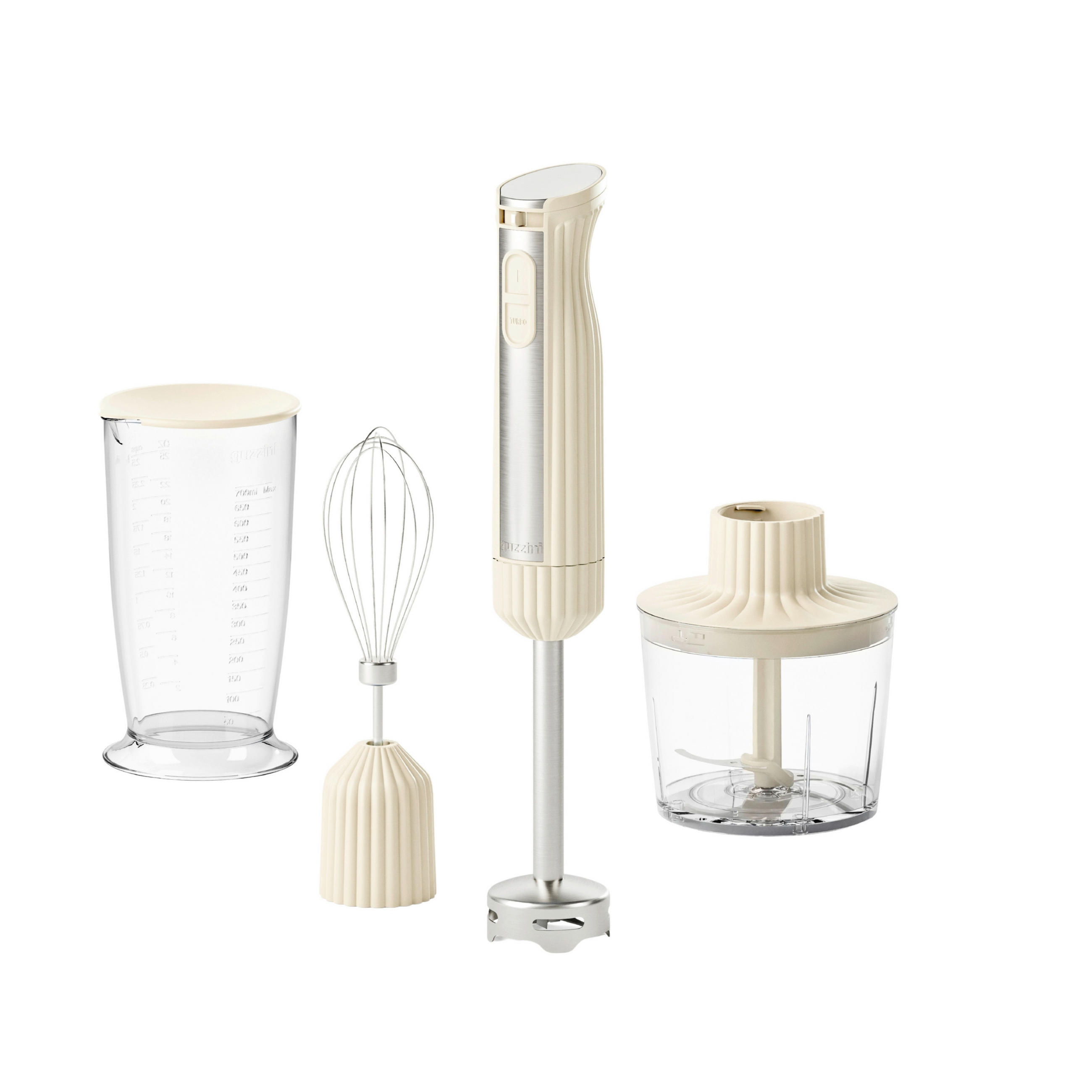 STABMIXER-SET Sous Chef  - Creme, Basics, Glas/Kunststoff - GUZZINI