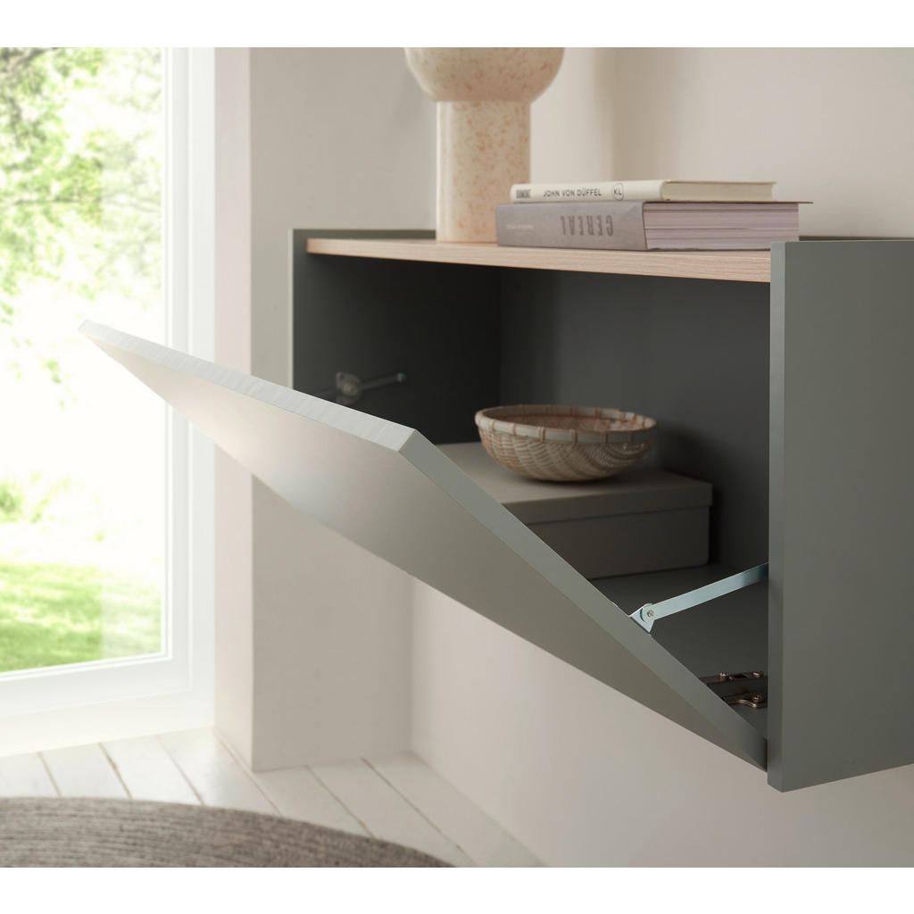 Thumbnail - Modante Schuhschrank, Eiche, Salbeigrün, Holzwerkstoff, 100x35x30 cm, Typenauswahl, Beimöbel erhältlich, hängend, Garder...