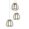 LED-HÄNGELEUCHTE 49/23/150 cm  - Goldfarben/Schwarz, Design, Kunststoff/Metall (49/23/150cm) - Novel