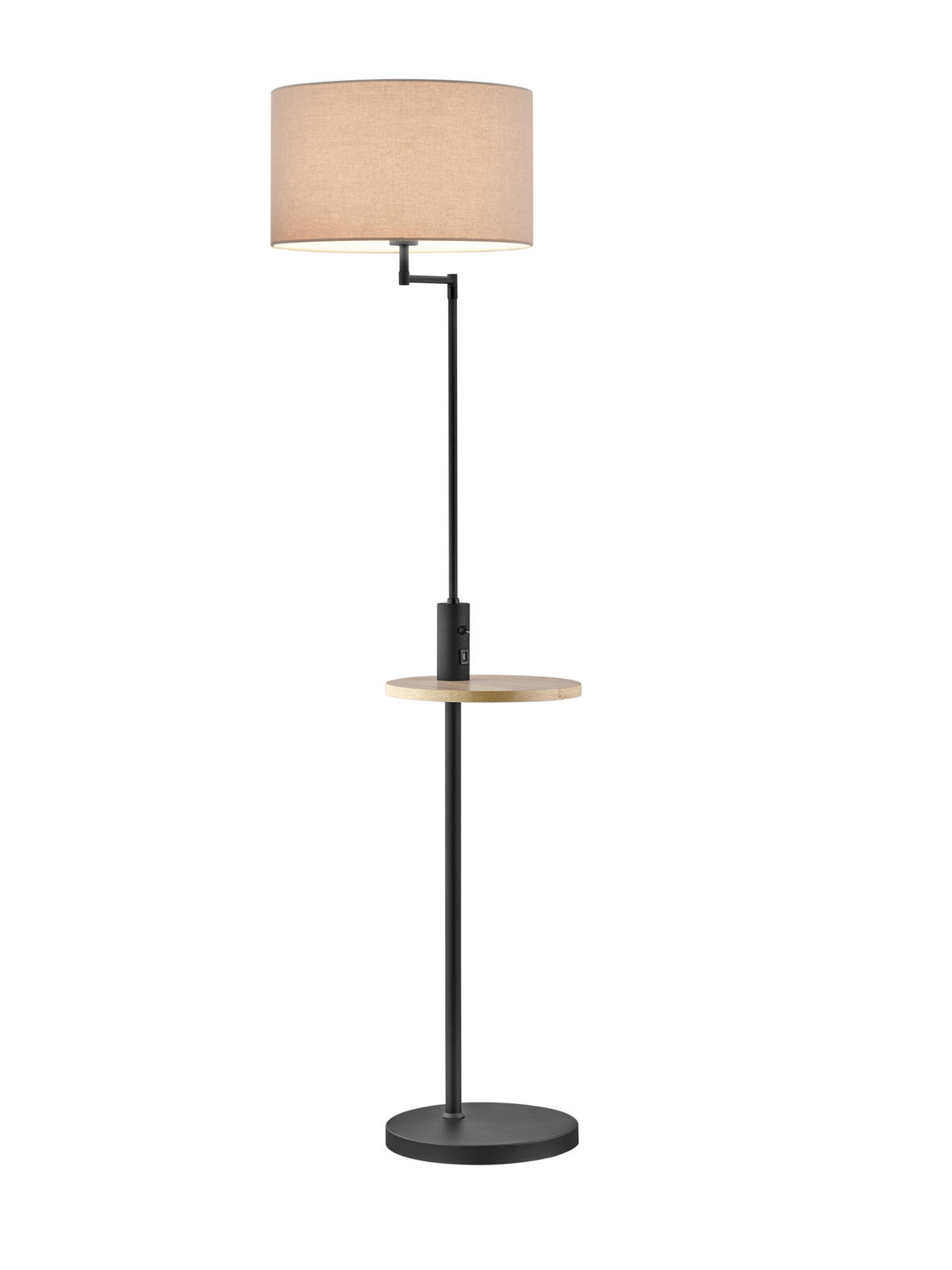 GOLVLAMPA Claas    - grå/svart, Lifestyle, metall/textil (160/40/40cm) - Trio Leuchten