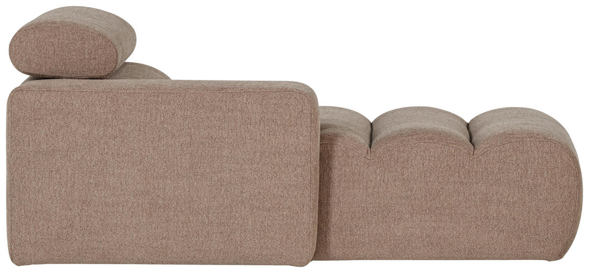 SOFAELEMENT Novi in Bouclé Taupe  - Taupe/Schwarz, Design, Kunststoff/Textil (109/86/173cm) - Livetastic