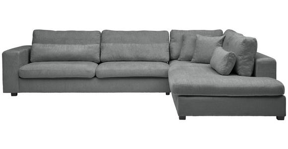 ECKSOFA in Chenille Dunkelgrau  - Dunkelgrau/Schwarz, KONVENTIONELL, Kunststoff/Textil (314/250cm) - Carryhome