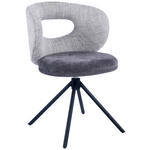 STUHL - Schwarz/Grau, Design, Textil/Metall (58/80/60cm) - Novel