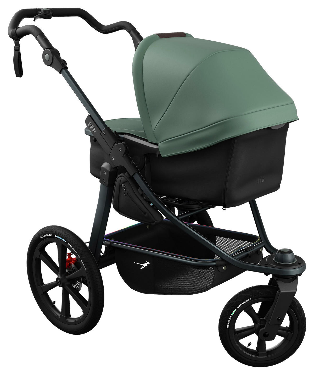 KOMBIKINDERWAGEN TFK Pro  - Anthrazit/Olivgrün, Basics, Textil/Metall (66/118/110cm) - TFK