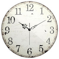 WANDUHR Schwarz, Weiß  - Schwarz/Weiß, Basics, Kunststoff (20cm)