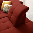 ECKSOFA in Chenille Rot  310/240 cm  - Rot/Schwarz, Design, Textil/Metall (310/240cm) - Xora