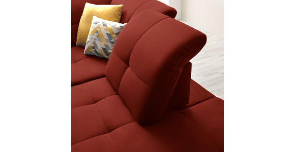 ECKSOFA in Chenille Rot 310/240 cm - Rot/Schwarz, Design, Textil/Metall (310/240cm) - Xora