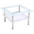 COUCHTISCH in Metall, Glas, Holzwerkstoff 70/70/42 cm - Edelstahlfarben/Eichefarben, Design, Glas/Holzwerkstoff (70/70/42cm) - Carryhome COUCHTISCH in Metall, Glas, Holzwerkstoff 70/70/42 cm - Edelstahlfarben/Eichefarben, Design, Glas/Holzwerkstoff (70/70/42cm) - Carryhome