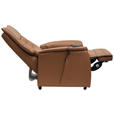 FERNSEHSESSEL  mit Relaxfunktion, Kopfteilverstellung, Aufstehhilfe, Fußteilverstellung Echtleder Lederlook Cognac  - Cognac/Schwarz, Design, Leder/Kunststoff (78.5/87,5-112,5/87,5-161cm) - Cantus