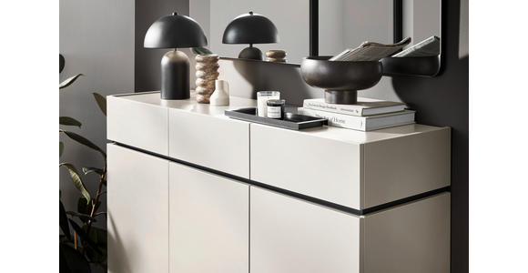 SCHUHSCHRANK  in 135/121/40 cm  - Kaschmir/Schwarz, Design, Holzwerkstoff/Kunststoff (135/121/40cm) - Voleo