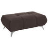 HOCKER in Textil Braun  - Edelstahlfarben/Braun, Design, Textil/Metall (120/43/70cm) - Hom`in