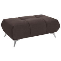 HOCKERTextil Braun  - Edelstahlfarben/Braun, Design, Textil/Metall (120/43/70cm) - Hom`in