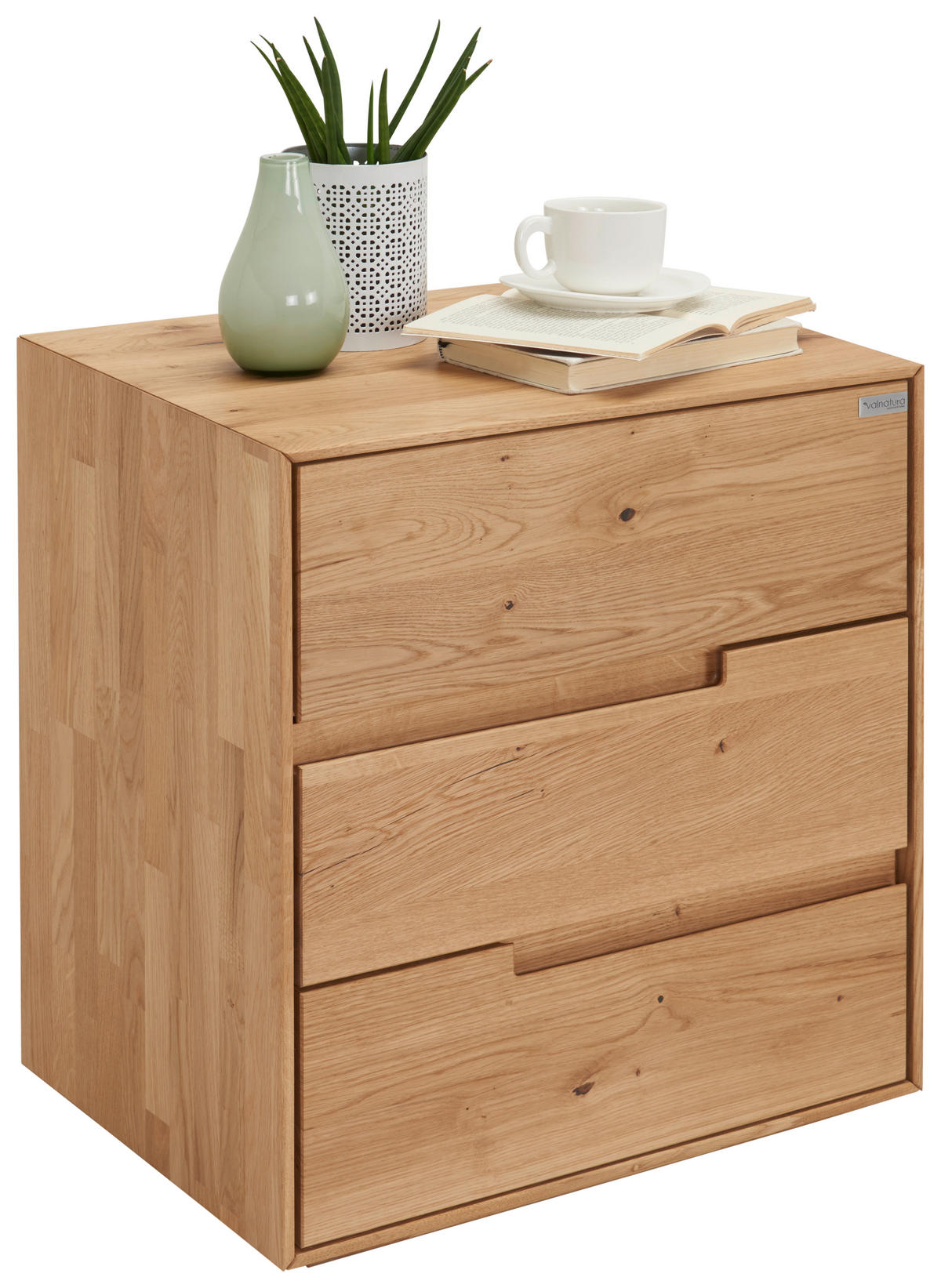 NACHTSCHRANK 50/58/40 cm Wildeiche massiv  - Eichefarben, KONVENTIONELL, Holz (50/58/40cm) - Valnatura