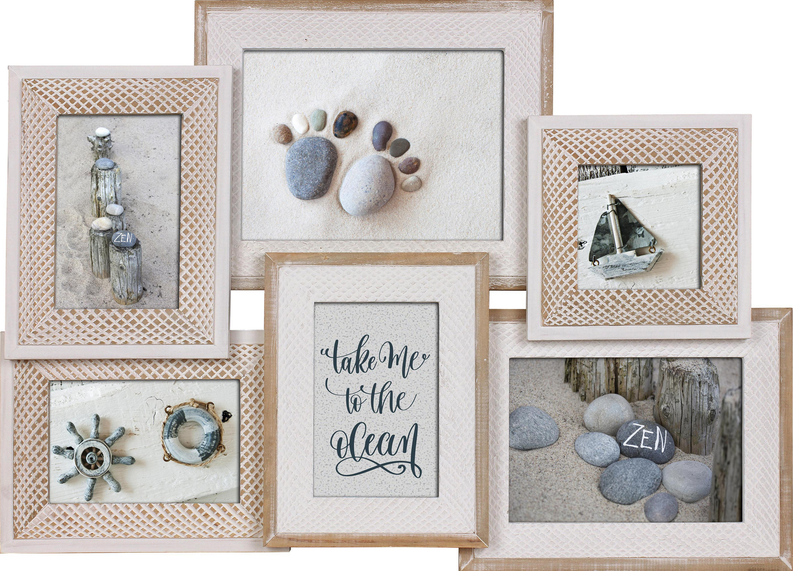 Collagen-Bilderrahmen in Naturfarben