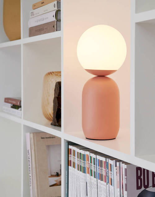 TISCHLEUCHTE 15/34,5 cm   - Terracotta, Design, Glas/Metall (15/34,5cm) - Nordlux