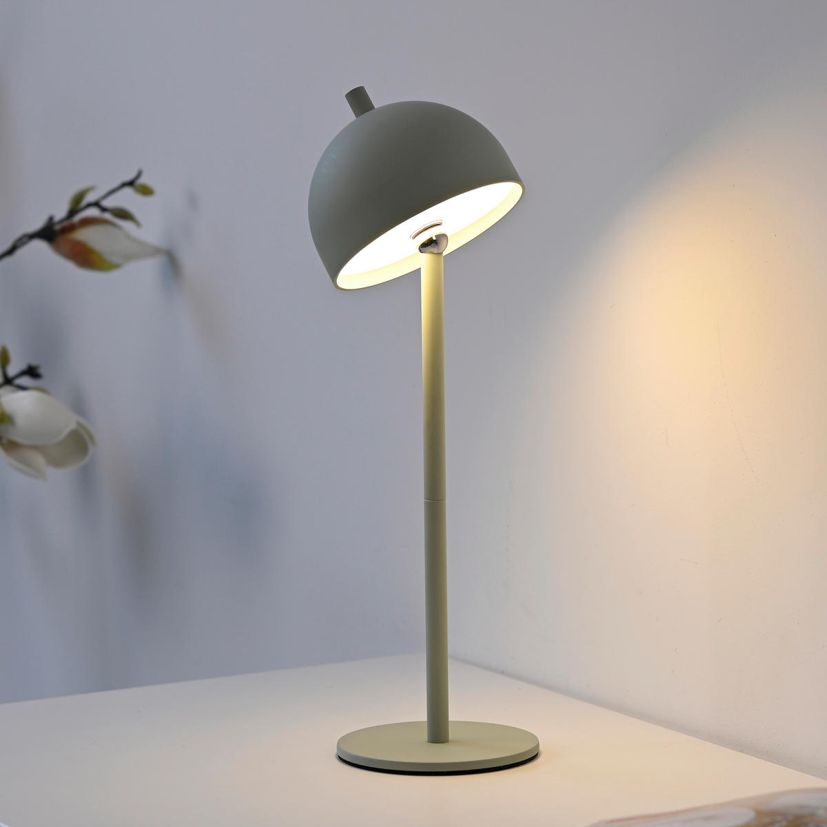 AKKU-TISCHLEUCHTE SW BELLIS 11/11/36 cm   - Salbeigrün, Design, Kunststoff/Metall (11/11/36cm) - Schöner Wohnen