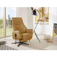 POČIVALNIK,  barve karija usnje - barve kroma/barve karija, Design, kovina/usnje (76/113/84cm) - Himolla