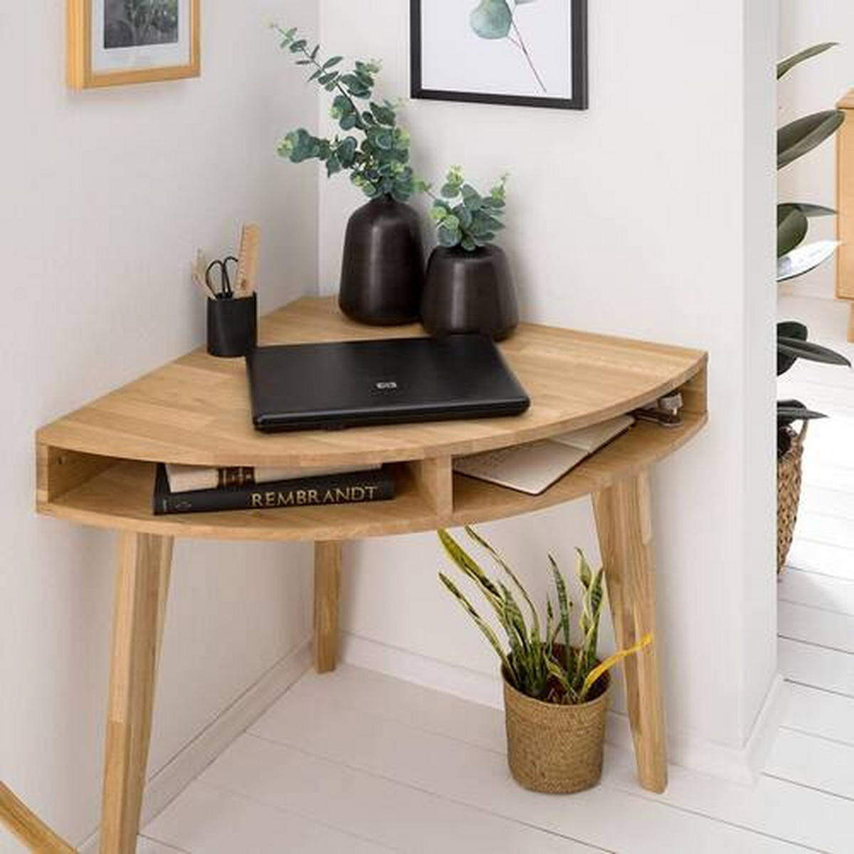 ECKSCHREIBTISCH 75/75/76 cm  in Wildeiche  - Wildeiche, Natur, Holz (75/75/76cm) - home24