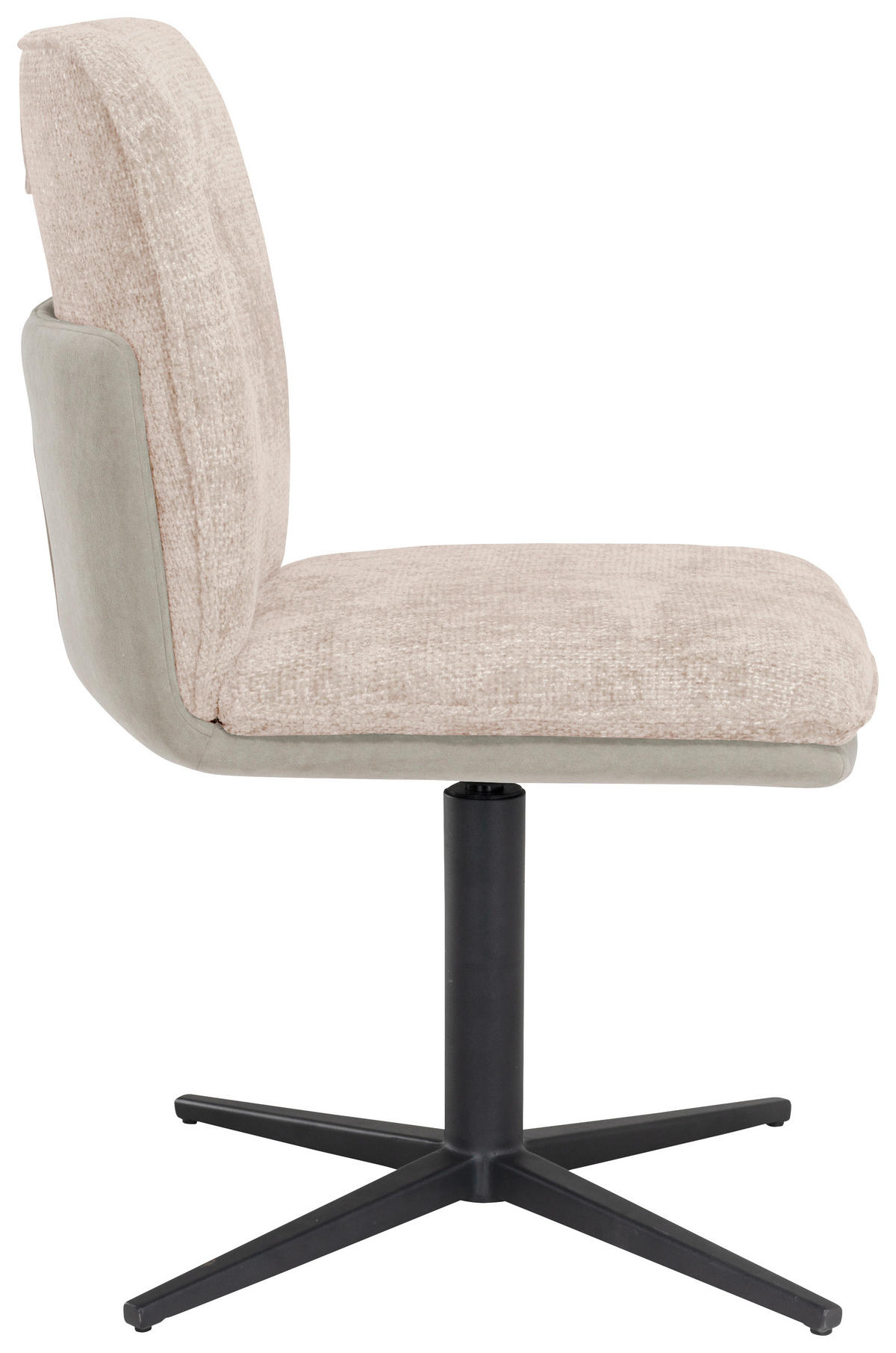STOL, kovina, tekstil bež  - črna/bež, Design, kovina/tekstil (47/85/61cm) - Novel