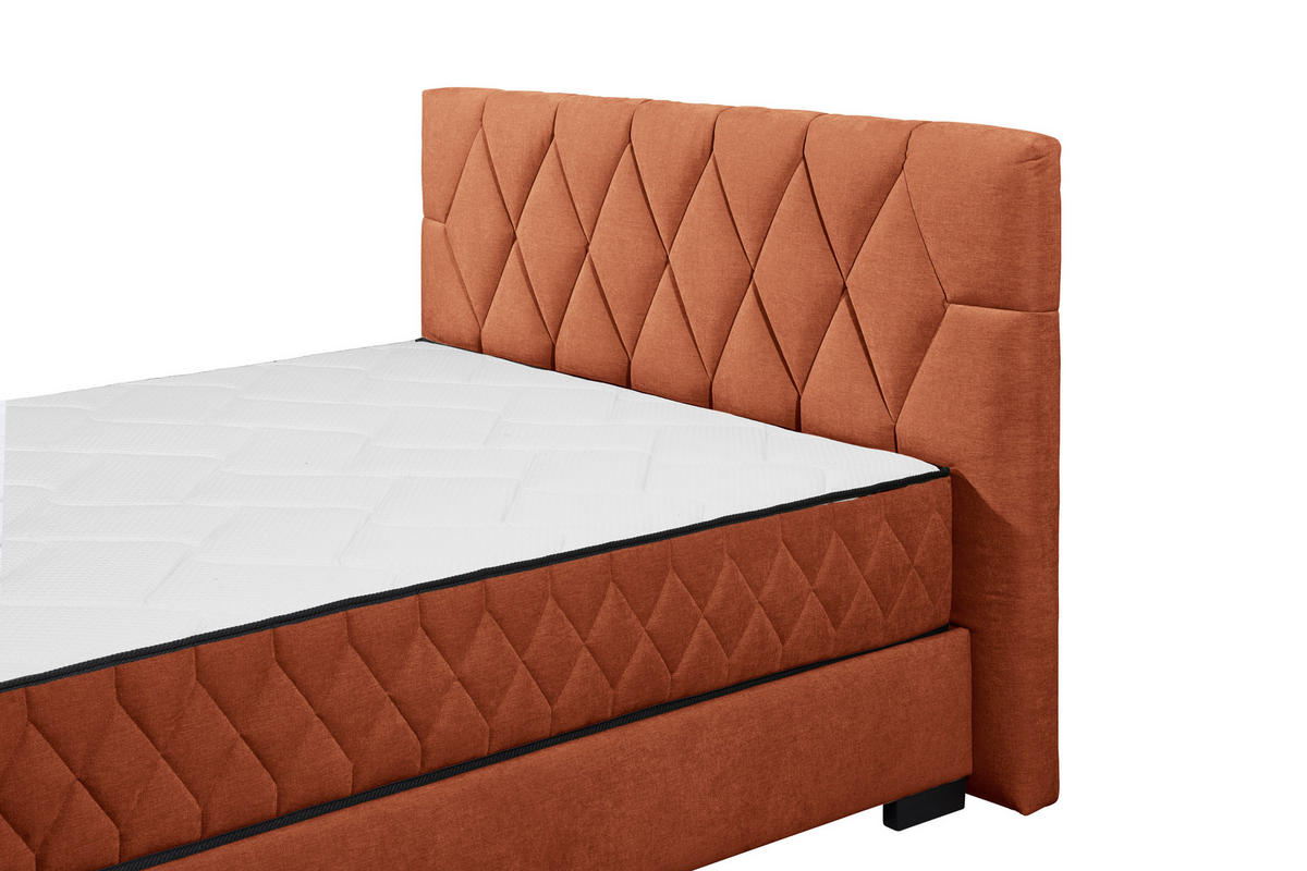 BOXBETT 160/200 cm  in Cognac  - Cognac/Schwarz, Modern, Holzwerkstoff/Kunststoff (160/200cm) - MID.YOU