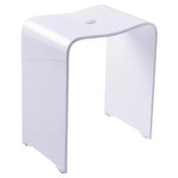 STOLIČKA DO SPRCHY - bílá, Basics, plast (40/47/27,5cm) - Sadena
